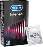 Durex Intense Orgasmic Kondome, Gerippte und genoppte Kondome mit Stimulationsgel für eine intensivere Befriedigung der Frau, 1er Pack (1 x 10 Stück)