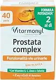 Vitarmonyl Prostata Complex - Benessere uomo | Integratori per il benessere dell’apparato urinario dell’uomo | Favorisce le fisiologiche funzioni della prostata | Consigliato sopra i 50 anni