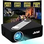 JIMTAB M22 Native 1080P 5G WiFi Video Projector,Short Throw Screen Mirroring 2.4G 5G Projector Support AV,VGA,USB,HDMI Compatible with Xbox,Laptop,iPhone and Android (Graphite)