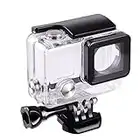 Flycoo Custodia Impermeabile Con Obiettivo per GoPro Hero 3 + Hero 4 Fotocamera di Azione Con vite di Fissaggio e Base Protezione Subacquea 45 M