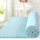 ZINUS Coprimaterasso Swirl Gel in memory foam rinfrescante | Raffreddamento, design del flusso d'aria | Anti-pressione | 160 x 190 cm | Certificato OEKO-TEX | Per materasso, letto, divano