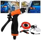 Bomba de agua de alta presión portátil, Bomba de agua portátil de alta presión para coche, lavadora eléctrica, kit de lavado eléctrico para coche, mascotas, ventanas, riego y camping 12 V