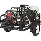 NorthStar Trailer-Mounted Portable Hot Water Commercial Pressure Power Washer - 4000 PSI, 4.0 GPM, Direct Drive, Honda Engine, 200-Gal. Water Tank