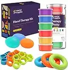 Special Supplies Physical Therapy Putty Kit, Finger Exercisers, and Hand Strengtheners, 15 Pc. Set, Improve Grip Strength, Dexterity and Mobility, Supports Injury and Recovery Stress Relief, Kids and Adults