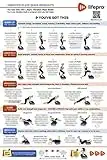 Lifepro Whole Body Vibration Plate Exercise Poster - Comprehensive Vibration Plate Exercise Machine Training Suggestions & Detailed Instructions in Convenient Workout Chart