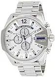 Diesel Men's DZ4477 Mega Chief Analog Display Quartz Silver Watch