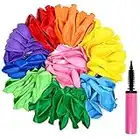 100 Pack Balloons Rainbow Set with Balloon Pump, 12 Inches, Bright Colors Balloon for Birthday Party, Wedding, Party Supplies, Made with Strong Multicolored Latex for Helium or Air Use