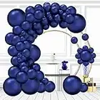 Navy Blue Balloons Garland Kit,106 pcs Navy Balloons Dark Blue Latex Balloons with 18 12 10 5 Inch Party Balloon Kit for Birthday Baby Shower Wedding Graduation Decoration