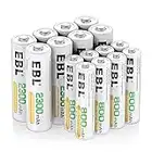 EBL 8 AAA Batteries with 8 AA Batteries Combo, 1.2V Rechargeable Batteries AA AAA, Low Self Discharge Ni-MH Battery