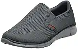 Skechers Equalizer Double-Play, Scarpe Sportive Uomo, Charcoal Engineered Mesh Gray Trim, 42 EU