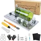 OAIEGSD Glass Bottle Cutter, Glass Cutter for Bottles for Cutting Wine, Beer, Mason Jars, Whiskey, Round and Oval Bottles, Bottle Cutter & Glass Cutter Bundle for DIY Project Crafts