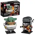 LEGO 75317 BrickHeadz Star Wars The Mandalorian & The Child 'Baby Yoda' Building Toy, Collectible Model Figures Set, Gift Idea