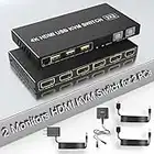 Switch KVM HDMI per doppio monitor 2 computer 4K@60Hz, Switch KVM HDMI per display esteso Dual monitor 2 in 2 Out con porta USB e audio, Switch KVM HDMI a 2 porte con controller