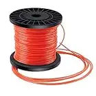 Forever Speed Fil pour débroussailleuses Tenseur de corde pour fil d'herbe 5 tranches de fil Diamètre 2,4 mm x 100 mètres - Orange Rouge