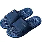 Akupressur-Fußmassage-Slipper, Reflexzonenmassage-Sandalen, Linderung von Neuropathie, Arthritis, Plantarfußschmerzen, Plantarfasziitis, Hausschuhe (UK Herren 5–6, Marineblau)