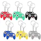 Yaomiao 12 Pcs Remplisseurs de Sac de Fête de Jeu Porte-Clés de Contrôleur de Jeu Porte-Clés Jeu Vidéo Charmes Pendentif de Jeu Vidéo Portable à Poignée Rétro, 6 Couleurs (Style de Mise à Niveau)