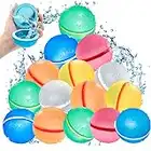 SOPPYCID Water Balloons Reusable Self Sealing, Latex-free Easy Quick Fill Magnetic Water Bomb for Kids & Adults, Pool Toys Splash Balls for Summer Outdoor Beach Water Fight Fun Party Games (15 PCS)
