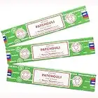 Satya Nag Champa Lot de 3 paquets de bâtonnets d'encens Patchouli