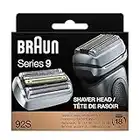 Braun Series 9 92S Electric Shaver Head Replacement Cassette, Compatible with all Series 9 Electric Razors 9290cc, 9291cc, 9370cc, 9293s, 9385cc, 9390cc, 9330s, 9296cc
