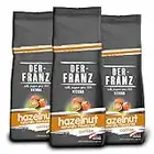 Der-Franz - Coffee, Blend of Arabica&Robusta, Roasted, Whole Bean Flavoured with Natural Hazelnut UTZ, 3 x 500 g