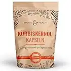 Kürbiskernöl Kapseln - 350 Softgel Kapseln - 2000mg pro Tagesdosierung - Mit Vitamin E - Hochdosiert - Kürbis, Pumpkin Seed Oil