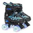 SHDSL 4 Size Adjustable, All 8 Light Up Wheels for Boy's Girls Roller Skates Shine, Fun Illuminating for Kids Beginners patines para niñas S
