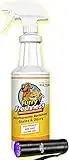 FurryFreshness Extra Strength Cat or Dog Pee Stain & Permanent Odor Remover + Smell Eliminator -Removes Stains From Pets & Kids Including Urine, Blood or Feces- Lift Carpet Stains- (32oz & UV Spotter)