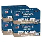 Butcher's Grain Free Tripe Recipes in Jelly Wet Dog Food Tin Cans Variety Pack, 9.6 kg (24 x 400 g)