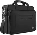 MATEIN 17 inch Laptop Bag, Water-Repellent Computer Briefcase Fits Up to 16 inch Laptop, Gaming Shoulder Messenger Bag, Large Capacity for Business/Travel - Black