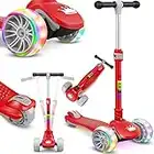 KIDIZ® Scooter Scooter per bambini X-Pro2 Triciclo Scooter con ruote luminose a LED in PU Scooter a pedali pieghevole Scooter da città regolabile in altezza Scooter per bambini ragazze 3-12 anni