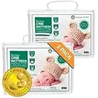 2 Pack Ultra Soft Crib Mattress Protector Pads by Margaux & May - Waterproof - Noiseless - Dryer Friendly - Deluxe Bamboo Rayon - Fitted, Quilted - Stain Protection Baby Cover (2 Pack)