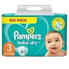 Pampers Baby-Dry Windeln Größe 3, 6-10 kg, 80 Stück