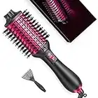 Hair Dryer Brush, Blow Dryer Brush for Straightening, Curling, Fast Dry, Negative Ionic Hot Air Brush 3 in 1 One Step Hair Dryer & Volumizer with Cleaning Claw for Women