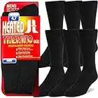 NevEND Men's Winter Thermal Boot Thick Insulated Heated Socks For Cold Weather Outdoor Activities 3 Pairs