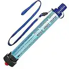 DeFe Personal Filtro Acqua Mini Portatile Purificatore Acqua Filtri 2000 L capacità Outdoor Sopravvivenza di Emergenza Paglia per Sport Esterni Campeggio Trekking (Blu)