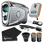 Bushnell Pro X3 Laser Golf Rangefinder with Wearable4U Golf Tools, Towel and 2xCR2 Batteries Bundle