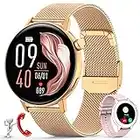 Reloj Inteligente Mujer, con Llamada Bluetooth,Pulsera Actividad Inteligente con Pulsómetro Monitor de Sueño,20 Modos Deportes y Reproductor Música Reloj Digital, Android iOS