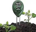 Soil PH Meter, 3-in-1 Soil PH Tester, Soil Moisture Meter, Plant Soil Testing Kit with Moisture/Light/PH, Suitable for Lighting and PH Testing of Gardens, Outdoor Potted Plant (No Battery Needed)