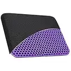 CRROEL Gel Seat Cushion, Double Thicken Breathable Seat Cushion Cool Honeycomb Gel Chair Seat Cushion for Relax Back & Sciatica Gel Seat Cushion for Car/Office/Home/Wheelchair Seat Cushion