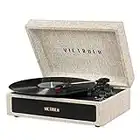 Victrola Parker Bluetooth Suitcase Record Player with 3-Speed Turntable, Light Beige (VSC-580BT-LBB)