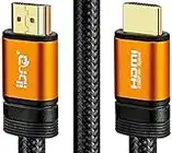 IBRA 5M ORANGE Câble HDMI Câble très Haute Vitesse 18 Gb/s HDMI 2.0b Supporte 4K@60Hz, Fire Fire,Ethernet,Retour audio,Vidéo UHD 2160p,HD 1080p,3D,PlayStation PS3 PS4 ordinateur personnel