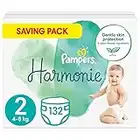 Pampers Baby Nappies Size 2 (4-8 kg / 9-18 lbs), Harmonie, 132 Nappies, SAVING PACK, Baby Essentials For Newborn