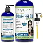 Wild Caught Fish Oil for Dogs - 32oz - Omega 3-6-9, GMO-Free - Reduces Shedding, Supports Skin, Coat, Joints, Heart, Brain, Immune System - Highest EPA & DHA Potency - Only Ingredient is Fish