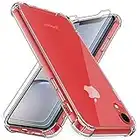 4youquality Case for iPhone XR with [2-Pack] Tempered Glass Screen Protectors, Advanced Air Cushion Drop Protection, Shockproof Transparent Clear Bumper Phone Case Cover, Anti-Scratch