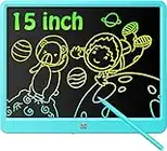 Tableta de Escritura LCD, Tablero de Dibujo Electrónico, Deecam 15" Portatil Color Tableta de Escritura LCD, con Bloqueo de Pantalla Borrable, para Dibujo Infantil, Hogar, Oficina y Bloc de Notas