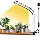 FRGROW Lámpara de Plantas, Luz de Crecimiento de Espectro Completo, 3 Modos de Iluminación 3000k/5000k/660nm Lámpara LED Cultivo Interior 10 Niveles de Atenuación Con Función Temporizador 360°Ajuste