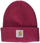 Carhartt Women's Rib Knit Beanie, Beet Red, One Size