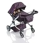 Molly Dolly 2 in 1 Twin Deluxe Dolls Pram Pushchair Stroller For Girls