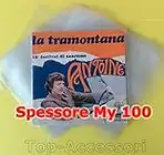 50 Buste Per Dischi Vinile 45 Giri in Polietilene 100 My - Produzione Italiana