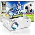 Mini WiFi Projector, Portable Outdoor Movie Projector, 200''/1080P Full HD Supported, 8000L Projector for iPhone, LED Video Projectors, Compatible w/HDMI/VGA/USB/Smartphone/DVD, White